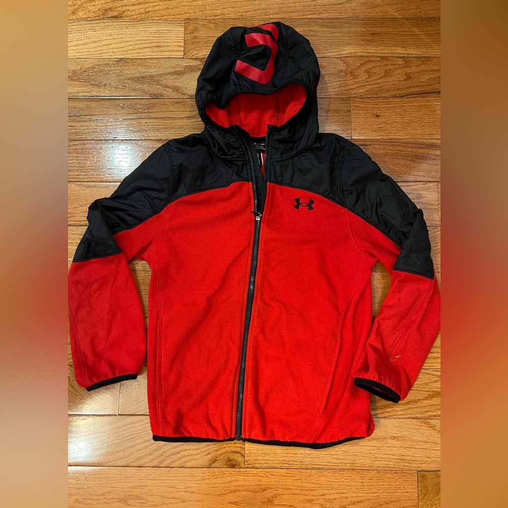 Under Armour boys North Rim Microfleece hooded jacket sz M